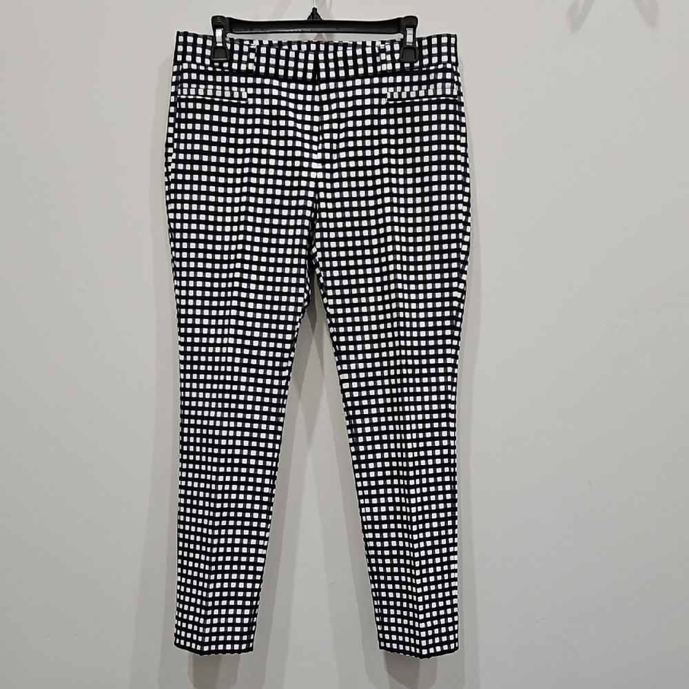 Banana Republic Black and White Houndstooth Dress Jumpsuit